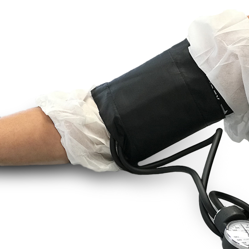 MS-44000 BP Cuff Barrier on arm with BP Cuff