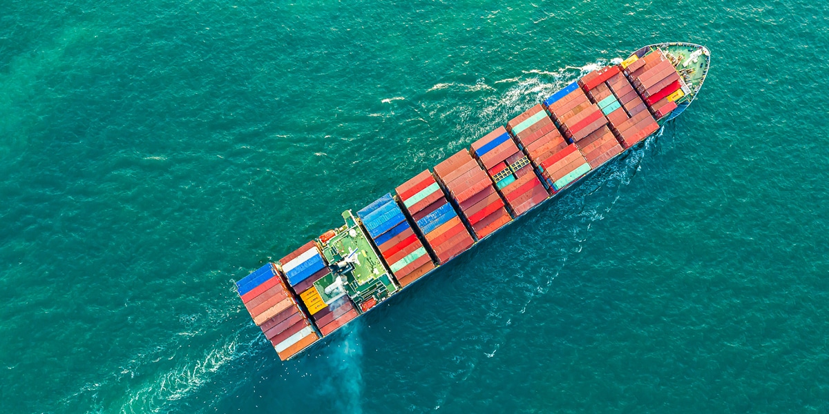Cargo Ship Carrying Containers